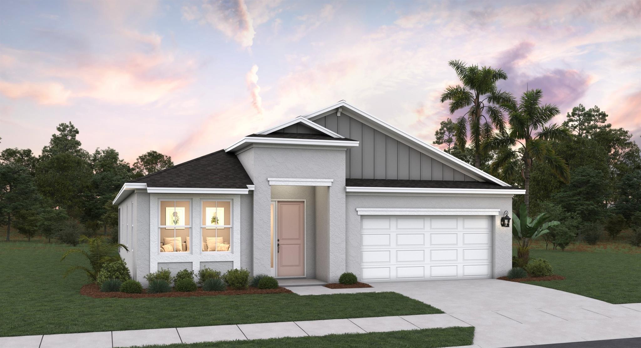 The Poinciana, a thoughtfully designed home offering 2,111 sq. ft. of open-concept living space with modern comfort
and flexibility. This 4-bedroom, 2-bath plan features spacious interiors, ideal for both everyday living and
entertaining. At the heart of the home is a well-appointed kitchen with a large island that flows seamlessly into the
great room and dining area—perfect for gathering with family and friends. A flexible front room offers endless
possibilities as a home office