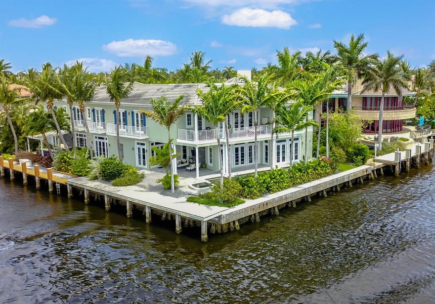 Enjoy tropical paradise living in this spectacular, private Intracoastal point lot home located between the Boca Raton Resort and exciting Atlantic Avenue. Exceedingly rare opportunity on a point lot, this is the best of Boca Raton living with magnificent panoramic views. With bright interiors and views of the water from every spot in the house, this is the very best of Florida's luxurious, waterfront living. With 260 feet of unobstructed views, this meticulously appointed home has 8000 sq. feet of detail that is breathtaking. The family room opens to the patio and decks, accommodating an 80-foot yacht and jet skis for the family. 
The master suite offers intercostal views, walk-in closets and a spa-like master retreat. Primary staircase leads to the Master suite. A second staircase leads to 5 private bedroom suites, each including a private balcony with water views. 
Elevator, Whole-home gas generator,500-gallon gas tank, complete impact glass, a fireplace, upstairs/downstairs laundry rooms, $125,000 Connect4 video & security system, salt water in-ground pool and whirlpool spa, a newer roof and 5 newer A/C Units. 
5,000.00 Bonus to Buyer's Agent at Closing
5,000.00 to Buyer for Closing costs.