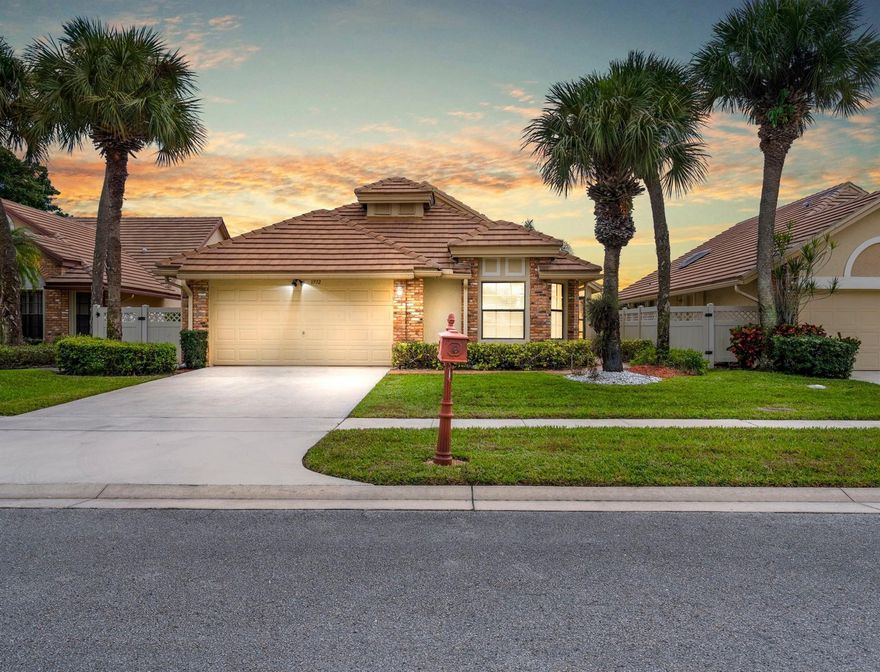 MOVE-IN SPECIAL!!!! Experience elevated South Florida living in this beautifully updated residence in Aberdeen. This light-filled home features an open, airy layout with soaring ceilings, spacious living areas, and a modern kitchen designed for both everyday comfort and entertaining. Large sliders lead to an expansive screened patio overlooking serene golf and water views, perfect for morning coffee or sunset evenings. Generous bedrooms, renovated baths, and clean contemporary finishes create a move-in-ready feel throughout. Nestled in a premier golf community with resort-style surroundings and manicured landscapes.