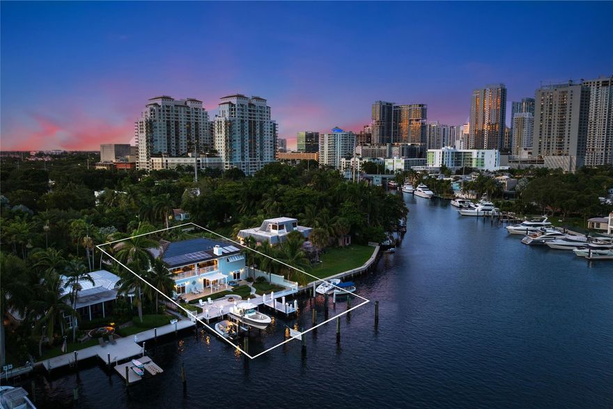 The ultimate boater’s paradise and local's dream. Built in 2014, this is a solid poured concrete structure with a monolithic concrete roof. Located in the historical Sailboat Bend, steps from Downtown Fort Lauderdale. This eco-friendly-inspired residence features solar tiles for the electricity, heat, AC and battery backup system (similar to a generator) + an 8,000lb cistern for the water, keeping the bills at a minimum. 175ft deep lot with 4 private boat slips with ocean access (2 slips that can accommodate vessels over 60ft). 175ft deep lot, featuring 5 bedrooms 3.5 bathrooms, and a 3 car garage with an electric charging station. Additionally, there is potential to add a separate structure at the front of the property. Don’t miss this rare opportunity to own a piece of waterfront luxury.