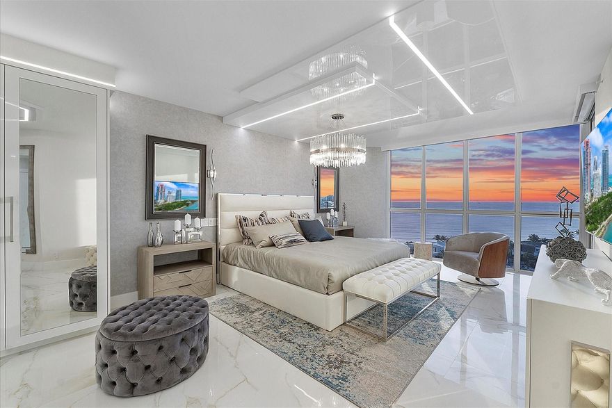 Southeast Double Corner Oceanfront Masterpiece Designed by World Famous Perla Lichi. This one of a kind 3 bedroom / 3 bath fully furnished turnkey residence includes large patio decks, private elevators, 2 parking spots. Full re-architectured and renovated unit featuring modern and exquisite design and finishes. Here is your chance to own a fully renovated state-of-the-art home at the L'Hermitage resort-like complex. L'Hermitage offers over 10 acres of Oceanfront/Beachfront property with POOLSIDE RESTAURANT and BAR. Strong reserves. Spas/Saunas/Steam/Massage Rooms. Minutes to Las Olas, amazing walkability, Pets are allowed.