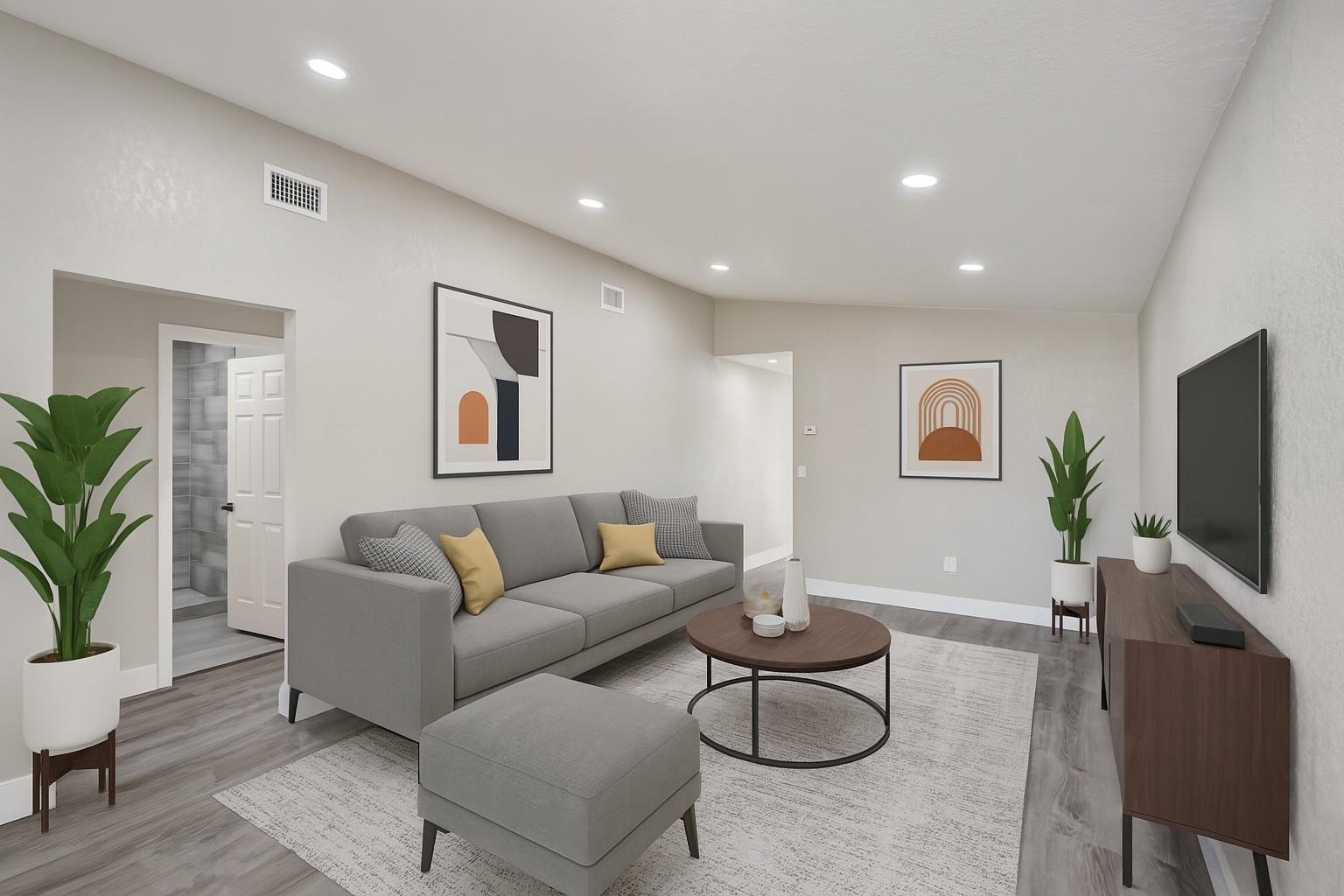 Absolutely turnkey and bursting with upgrades—this 3-bed, 2-bath stunner in gated El Prado by the Lake is the definition of move-in ready! Enjoy peace of mind, security and insurance savings with a NEW ROOF, NEW HURRICANCE IMPACT DOORS, WINDOWS, SLIDERS. NEW A/C, NEW TANKLESS WATER HEATER. The DESIGNER KITCHEN wows with Quartz Countertops, Soft-close Cabinets, a Custom Island, and sleek Stainless Appliances. Both Bathrooms have been FULLY REMODELED with modern vanities, frameless showers, and premium finishes. NEW LUXURY PLANK VINYL flooring, NEW LED LIGHTING, knockdown ceilings, and FRESH PAINT throughout. Large fenced yard for outdoor living. Low HOA, 24-hr security, pool, basketball courts, and playground—plus a prime location near shopping, dining, and major highways!