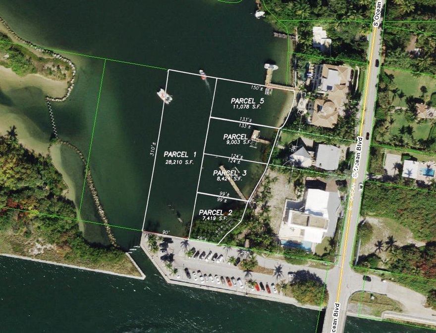 IMAGINE THE POSSIBILITIES!! Perfect for private moorings area, fishing area, fish farm or possible dock or floating home. Acess by water or eligible for easements through adjacent property. Comprised of 5 FEE SIMPLE privately owned water lots located west of 3090, 4000 & 4020 S. Ocean Blvd. Individual lots/lot packages may be purchased separately. Priced from $3,999,999 to $14,999,999. Discounts for multiple lot purchases.  Available completely separately from and potentially in addition to a buyer considering the purchase of adjacent property in Manalapan.