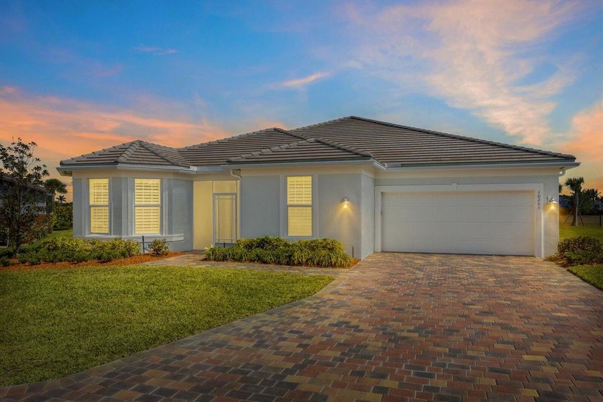 This gem is located on an oversized .39-acre premium lot with no rear neighbors and sweeping preserve views in the sought-after community of Del Webb at Tradition. Tucked at the end of a quiet cul-de-sac, this stunning pool home provides rare space and serenity and delivers the ultimate Florida lifestyle. This move-in ready 3 bed, 3 bath + flex room property offers high ceilings, open layout, impact windows + doors, natural light and many upgrades. The expansive backyard with extended lanai, picture-frame screen enclosure, 14x30 custom pool and huge travertine deck, is a true outdoor oasis. Whether entertaining, relaxing or enjoying the resort-style amenities, this home has it all. Shopping, dining and Tradition Square are just minutes away.