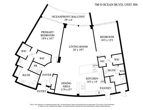 Tiny photo for 700 S Ocean Boulevard #504, Boca Raton, FL 33432 (MLS # B26020344)