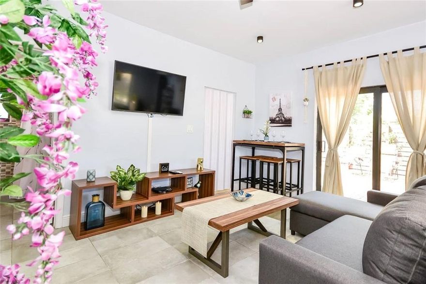 Fully furnished, utilities included, this fresh and modern apartment is waiting for you. On entry you'll walk into a light and welcoming open plan layout, with fully fitted kitchen, a resort style bedroom and bath, and a relaxing seating area. This apartment is tuckaway in a quiet neighborhood, however within minutes you can reach a variety of restaurants and cafes, great shopping and sandy beaches. With so much to see and do in the local area, this is a great place to call home. Fully furnished, utilities included, this fresh and modern apartment is waiting for you. On entry you'll walk into a light and welcoming open plan layout, with fully fitted kitchen, a resort style bedroom and bath, and a relaxing seating area. This apartment is tuckaway in a quiet neighborhood, however within minutes you can reach a variety of restaurants and cafes, great shopping and sandy beaches. With so much to see and do in the local area, this is a great place to call home.