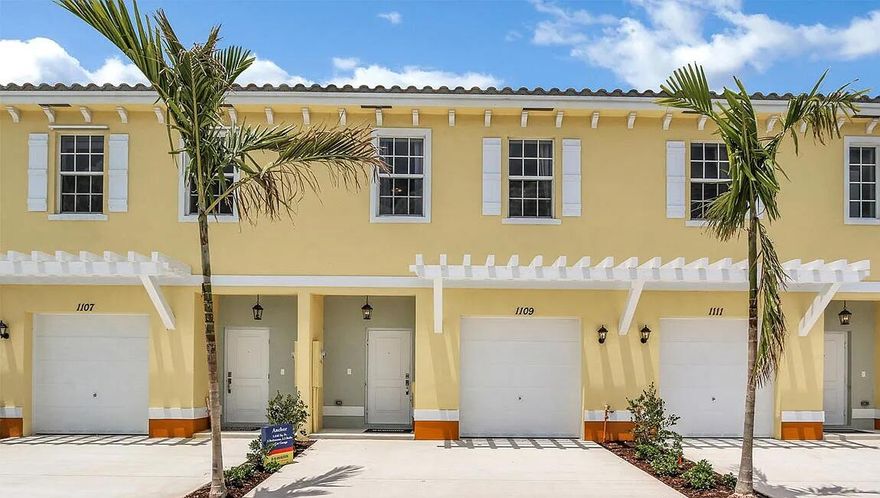 Beautifully maintained 3-bedroom, 2.5-bath townhome in Lauderhill, built in 2019 by DR Horton. This modern home features hardwood-style tile floors downstairs, comfortable carpeting upstairs, and is still under the builder's warranty. All original appliances--including the water heater--are in great condition.The main level offers an open living and dining area, a sleek kitchen with ample storage, and a convenient half bath. Upstairs, you'll find the primary suite with a walk-in closet and private bath, two additional bedrooms, a full bath, and the laundry room located on the second floor for added convenience.Well kept and sold as-is, this home offers easy access to all major highways, shopping, dining and parks.