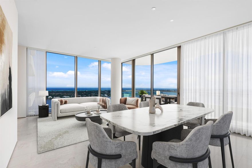 Enjoy absolutely stunning panoramic views from this high floor residence in the newly completed La Clara, Palm Beach. This 2-bedroom, 2.5 bathroom, 1852 square foot residence features high-end finishes such as limestone flooring, Italian kitchen cabinets, Miele appliances and much more. As a resident of La Clara, you'll have access to a range of 5-star services and amenities, such as 24/7 valet and front desk, an onsite concierge, state-of-the-art fitness and wellness facilities and much more.