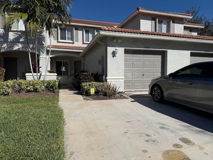 Beautifully maintained 2BR/2.5BA townhome in the gated community of Turtle Cay. This home features an open floor plan with great natural light, roomy Kitchen, and a screened, tiled patio with peaceful lake views. Both bedrooms are upstairs with private en-suite baths. Upgrades include a new electrical panel, generator hookup, gutters, and accordion shutters. Turtle Cay offers 24/7 manned security, clubhouse, fitness center, tennis, and resort-style pool. Close to shopping, dining, beaches, and major highways.