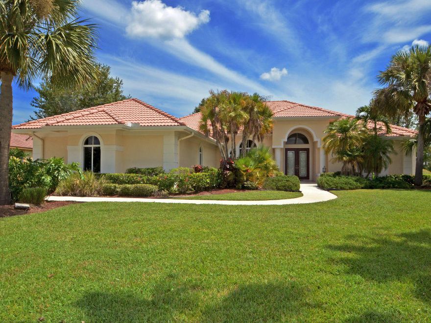 Don't miss out on this beautifully updated CBS home on over-sized (.57 Acre) lot in the desirable Enclave of Reserve Plantation. This gorgeous 4/3/3 features a large Screened Pool with Spa, tranquil golf course views from the backyard, Stunning Coffered Ceilings & Crown Molding work throughout, a BRAND NEW Custom Kitchen w/ Stainless Appls. & Granite Counters, 13' Ceilings, 2 BRAND NEW Dual Zone A/C units, fresh paint throughout, new laminate floors in the bedrooms, & NEW Water Heater. The living room is pre-wired for surround sound and the whole home is plumbed for Central Vacuum. The Master Suite features a Gorgeous Coffered Ceiling, Dual Walk-In closets, & En-Suite bath complete with Dual Sink Vanities, large soaking tub, & separate tiled shower. Security Gate is Manned & Requires Appt.