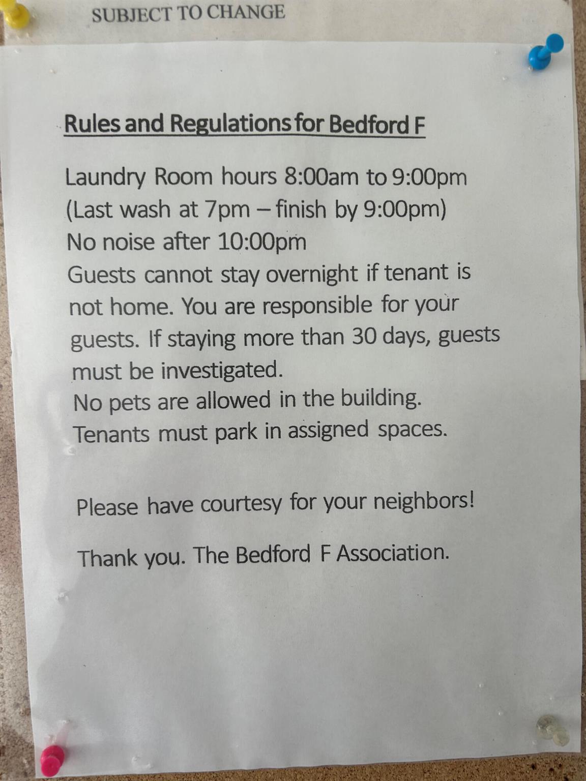 BEDFORD CONDO - Residential Lease