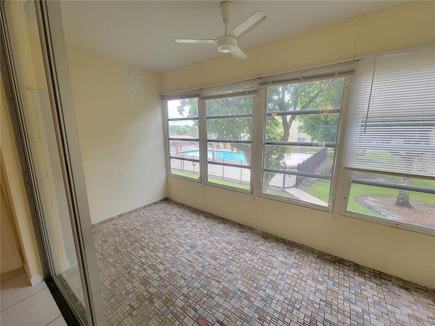 Charming 1 bed / 1 bath condo in a peaceful 55+ community. Second-floor unit conveniently located near the elevator, featuring a private patio, and water included (tenant pays only electricity). Community amenities include multiple pools, tennis courts, fitness center, clubhouse, and same-floor laundry. One assigned parking space. Great opportunity to enjoy a quiet, active lifestyle in Bermuda Club—won’t last!