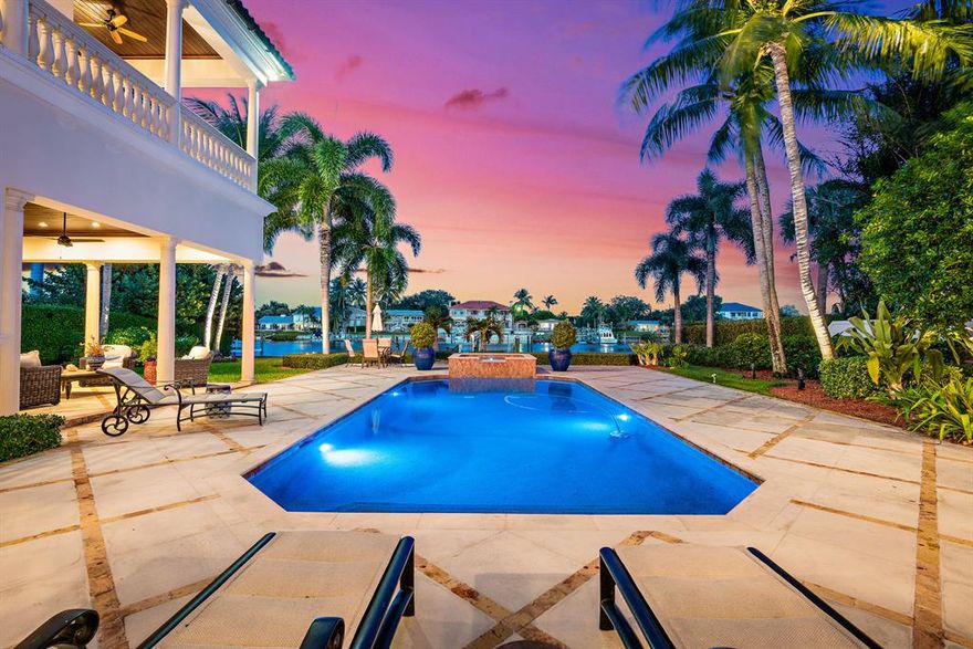 This Intracoastal estate offers 100' of frontage and deep water dockage for a large Sportfish. Located just north of PGA Blvd in a no wake zone this home offers a Chef's kitchen with gas cooktop, large pantry, breakfast bar and an expansive center island. Other amenities include a large covered loggia with summer kitchen, spacious backyard with custom pool and spa, all new AC's in 2019, an office with custom built-ins, and a 20,000lb boat lift.