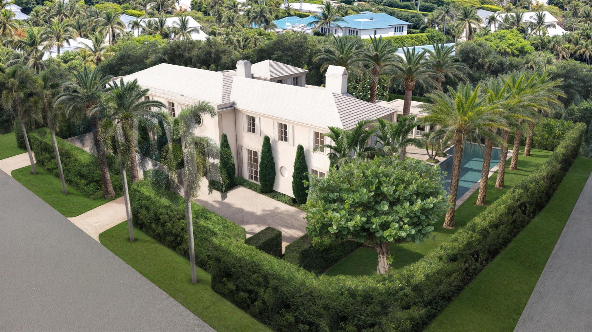 scheduled for completion Fall 2025. This 7BR/8.3BA estate offers 8,803+/- total SF of refined living. Designed for elegant entertaining with 11.5' ceilings, expansive formal rooms, and a home theater with full bar. Gourmet kitchen features Gaggenau & Sub-Zero appliances. The luxurious primary suite includes dual marble baths, custom closets, fireplace, and private terraces. Outdoor living includes a covered loggia, summer kitchen with fireplace, and a 54' double infinity edge pool, spa, and cabana. Additional features: elevator, 2-car A/C garage with separate service parking, lush Nievera Williams landscaping, generator, Lutron HomeWorks, automated shades, impact windows, and full security system.