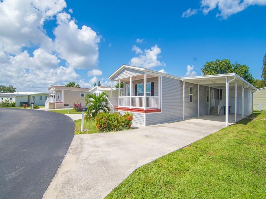 This is the one! Fully furnished 2-bedroom, 2-bath home built in 2020, located in the peaceful 55+ community of Sandhill Shores. Featuring a bright, open floor plan with a modern farmhouse style, this home blends comfort and charm.Monthly land lease is $730.Residents enjoy a welcoming atmosphere with amenities that include a clubhouse, pool, shuffleboard, putting green, billiards, fitness room, and a full calendar of social activities to stay active year-round. Buyer to verify all measurements.