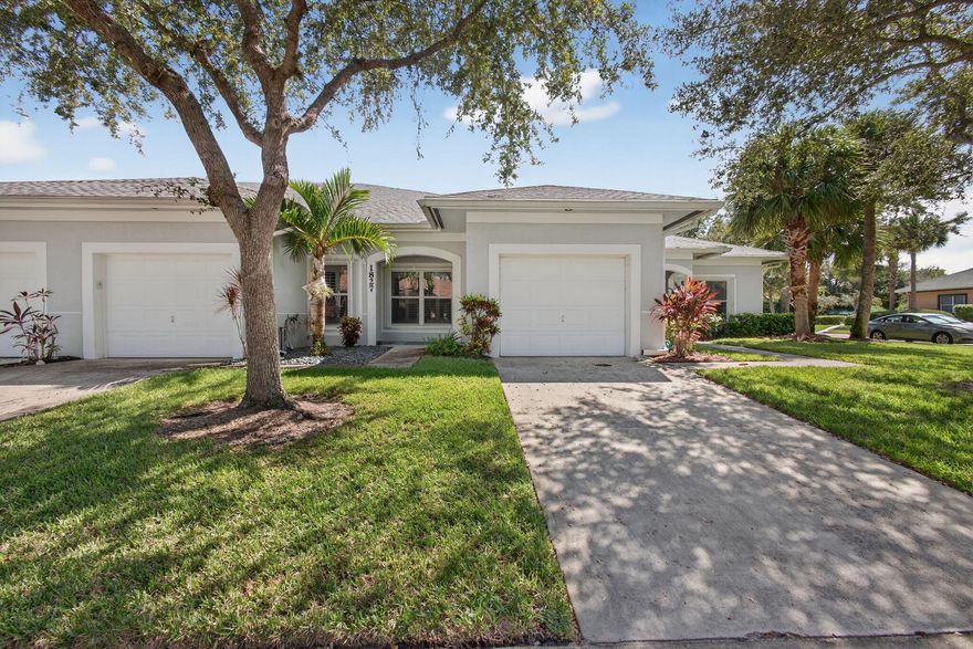 Beautifully Renovated Condo in The Lakes at The Savannahs! This 2-bedroom, 2-bath residence is tucked within a peaceful, amenity-filled community. The open layout showcases a modern kitchen with quartz countertops, stainless steel appliances, subway tile backsplash, and luxury vinyl flooring throughout. The primary suite features dual vanities with quartz counters and a spa-inspired shower with rainfall and full-body fixtures. Additional highlights include custom plantation shutters and a private patio perfect for relaxing outdoors. Exterior upgrades offer retractable screen doors and accordion hurricane shutters. Ideally located just steps from the clubhouse, pool, tennis courts, and fitness center. Shopping and dining are only minutes away! Rent includes water, cable, internet, lawn.