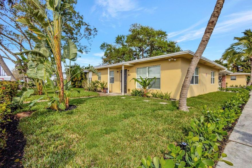 Welcome to a warm & inviting property in the heart of Downtown Lake Worth Beach that truly feels like home. As you step onto the lush, sunlit corner lot on a dead-end for extra privacy & parking, you're greeted by a beautifully maintained spacious main house full of charm—perfect for someone looking to enjoy their own private oasis just minutes from the beach. Tucked away in the backyard, you'll find 3 charming guest quarters that have been thoughtfully maintained & are currently used as rentals, offering a fantastic opportunity to offset your mortgage or host visiting friends/family. Whether you're sipping coffee on the porch, biking to the ocean, or enjoying the laid-back local vibe, this home is all about blending lifestyle & smart investment in a way that exudes ''the sweet life.''