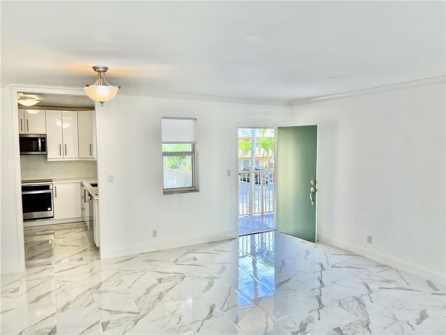 Clean, bright and renovated 2 bedroom, 2 bath condo in the upcoming Oakland Park! Welcome to your brand new modern kitchen, brand new appliances, an owner's en-suite, walk-in closets with closet systems, walk-in showers with glass doors, split bedrooms, sound proof tiles, Quartz countertops, flat panel glossy white cabinets, crown molding, freshly painted, 4 y/o AC unit, washer & dryer in unit, water purifier, ample closet space, and pet friendly!. Walk your dog across the street to Funky Buddha Brewery, JACO Park, or any of the new restaurants in the Downtown Oakland Park District. Have the best of both worlds, close to the beach and a quick drive to major highways. Investor or Primary Resident, and pet friendly! Can rent right away! Come home to your completely renovated 2 bedroom, 2 bath condo. Brand new kitchen, master en-suite, washer & dryer, pet friendly, and walkable to breweries, parks and restaurants. A short drive to the beach and major highways. Investor and pet friendly. Can rent right away.