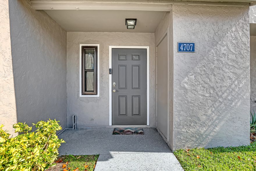 BEAUTIFULLY RENOVATED 2/2.5 Townhouse in Canalake features IMPACT WINDOWS. 2026 renovations incl VINYL STAIRS & UPSTAIRS LIVING AREAS, FOAM ATTIC INSULATION, WASHING MACHINE & DECORATIVE SHIPLAP WALL. Newly stained/sealed Front porch & Private patio w/ a peaceful view. Townhomes can be leased right away! Interior boasts tiled 1st floor w/ high baseboard, fully renovated open kitchen w/ granite counters, slow close cabinets, stainless steel appliances & removable pantry. All Bathrooms are renovated! Upstairs living offer 2 master suites w/ plenty of closet space and storage. Extra storage room is by the front door. There are 2 assigned parking spots are conveniently in front of the door. HOA replaced the roofs in 2021 w/ NO assessments. Active security cameras in front & rear can convey.  HOA fee includes the roof, exterior painting, landscaping, renovated pool, tennis, basketball, fitness center and Splash Park. Canalakes is walking distance to Burrowing Owl Park. 650 min credit for 1 person. So much to offer!b (Lease terms have not been verified # times per year or minimum term)