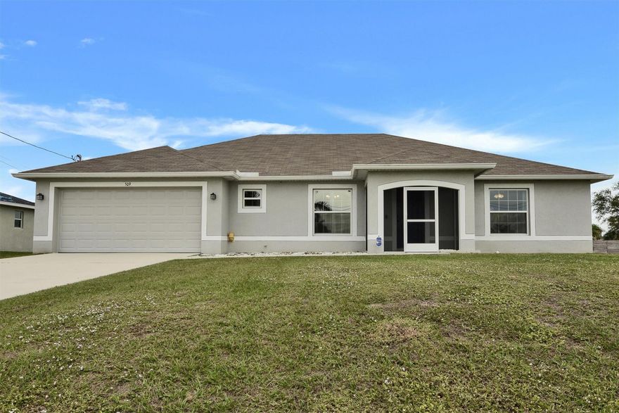 Welcome to this over 2000 square feet, beautiful single-family home that offers the perfect blend of serenity and home sweet home appeal. Built in 2019, this practically brand new home, offers all the modern conveniences and energy-efficient features you desire. You are greeted by the exquisite granite counters and stainless steel appliances in the kitchen that are sure to impress. The large Flex Room has endless possibilities such as an additional 4th bedroom, den, living room or home office. The owners suite comes with a spectacular and gigantic walk-in closet that offers more than enough storage space. The home also comes with a 500 gallon Reverse Osmosis Water Treatment System. Don't miss out on the opportunity to make this house your forever home and experience living your best life.