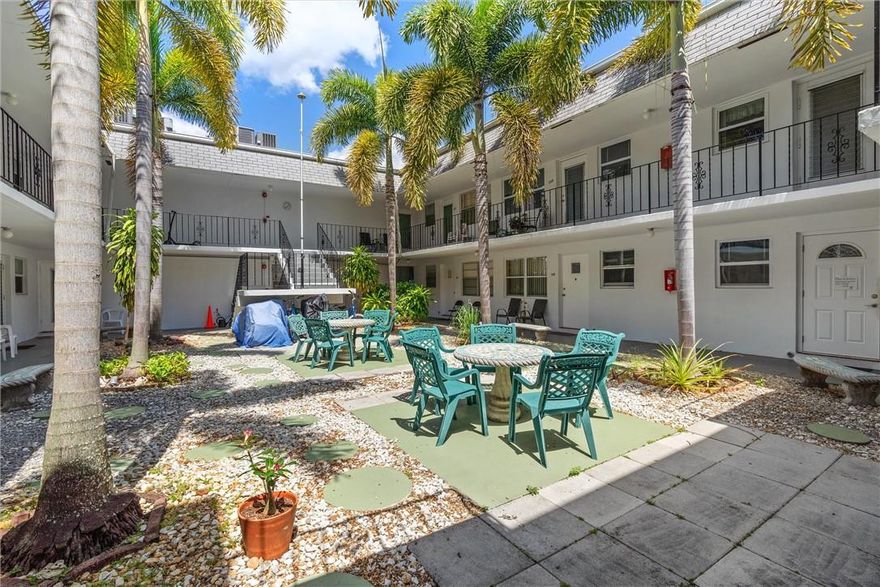 A perfect getaway condo in a boutique building in East Hollywood. Corner unit on the 2nd floor with 2 bedrooms and 1,5 baths. Split floorplan with tile and laminate flooring. Other features include new A/C, water heater and newer kitchen. Investor-friendly building - ok to rent immediately ( tenant is in place already). Can be sold furnished.  Laundry facilities are on site. Secured building with a cozy courtyard for residents. Great location just a short drive to the beach. Call to see it today!