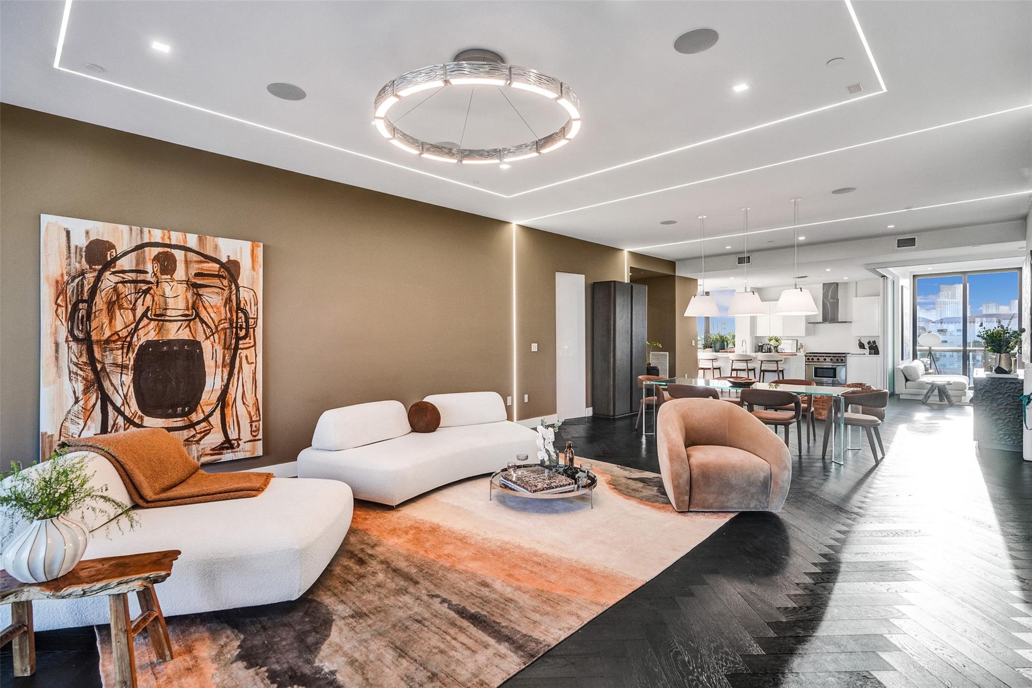 Furnished PH rental. Enjoy a waterfront sanctuary in the heart of Fort Lauderdale. Awaken to stunning sunrises and unwind to downtown skyline sunsets. This luxurious full-floor penthouse offers a private elevator, water vistas, and direct ocean access. Boasting a deeded rooftop for private outdoor living, a dock for ~39' boat, and two parking spaces, this home blends luxury and convenience. Replete with Wolf appliances, Sub-Zero refrigerator, Sonos audio, and Lutron lighting. Amenities inlcude a pool and an executive gym. The versatile third bedroom can serve as a guest suite, office, or adaptable space with retractable doors to suit your lifestyle. Steps from dining, shopping, and beaches, bringing both tranquility and vibrant city living—the ultimate living experience. Small pets ok.
