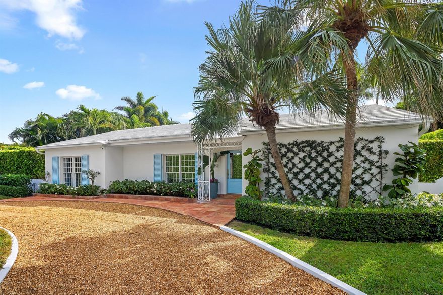 A classic Palm Beach home in the highly desirable North End. Nestled on a 11,200 sq. ft. lot, this light-filled, single-story residence offers a flexible open floor plan with 4 bedrooms, 2 full baths, and 1 half bath. Thoughtfully designed with timeless details, the home features hardwood floors and quartzite countertops, with updated kitchen and bathrooms. The outdoor space includes a heated 64-ft lap pool, jacuzzi, and seating areas--perfect for entertaining or unwinding. Ideally situated, the home provides same-street access to The Lake Trail, is just a short stroll from the ocean, and offers a quick drive to town. Lock in your Palm Beach dream with this North End gem!