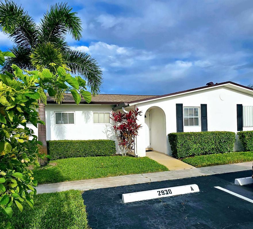 Escape to this beautifully renovated, spacious and tastefully furnished one-story Villa in active 55+ Cresthaven in trendy West Palm Beach. This unit boasts a new roof, a large bedroom with wall to wall closet and an en-suite with a walk-in shower. It also has a half bath for your guests, an enclosed Sunroom with a TV and a large Storage room. The cable, water, lawn and pest control are included in the rent. Amenities include a Clubhouse, a Heated Pool, a Fitness Center, Billiards, Cards, Bingo, Dance and Live Shows are all part of the fun. Minutes from Downtown, Farmers Markets, Beaches, Parks, Entertainment, Shopping, Restaurants, and Golf Courses. Easy access to Airports, Trains and Cruise Terminals.