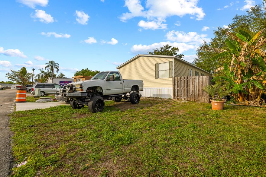 3-bedroom, 2-bath double-wide manufactured home in Boca Raton with no HOA and you own the land. Located in Watergate Estates, this single-story home built in 2007 features a split floor plan for added privacy and a fenced yard. Currently tenant-occupied through July 2026 at $2,300 per month, making it an immediate income-producing opportunity. Conveniently located near A-rated schools, shopping, I-95, and the Florida Turnpike. A solid entry-level buy for a first-time buyer or investor looking for an affordable foothold in the Boca Raton market.