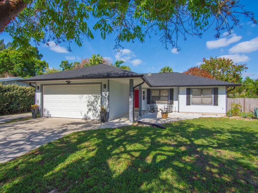 Great starter home with ideal, in-town location. This adorable 1-story offers 2025 Roof, 2bd/2ba/2car garage with Great Room design and split floor plan! Vaulted ceilings and spacious bedrooms make this home perfectly suited for a variety of homebuyers! Generous size Florida room works well as a den/study or with sleeper sofa could accommodate overflow guests! Fully fenced rear yard with plenty of space to relax or entertain guests plus double gates on each side to store RV/boat/trailer! No HOA and No flood zone either! Shed not included but negotiable! Reasonable showing notice required!