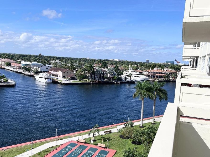 RARELY AVAILABLE 1/1 7TH FL. DIRECTLY ON THE INTRACOASTAL. LARGE OPEN PRIVATE BALCONY WITH SLIDING WINDOWS AND A WATER AND SUNSET VIEWS FROM EVERY ROOM. REMODELED KITCHEN WITH WATER VIEW. MOVE IN CONDITION. 800 SQ FT. LUXURY RESORT STYLE LIVING IN A PRIME LOCATION. ABUNDANT OF CLOSET SPACE. 24 HR SECURITY, FOB ENTRY, LAND OWNED AND UPDATED. ALL AMENITIES POOL 30X60 HEATED, EXTRA STORAGE, GYM, LIBRARY, BBQ, BIKE ROOM, CAR WASH AREA, EV CHARGING BOARD, COMMUNITY ROOM WITH FULL KITCHEN. LOTS OF ACTIVITIES, WIFI-INTERNET, SHOWTIME. ALL ASSESSMENTS PAID FINANCIALLY SECURE AND 40 YR CERTIFICATE, ELSS COMPLETED. INTERCOM FOR FIRE.  SHUTTLE SERVICE., WALK TO BEACH, BANKS, SHOPPING, POST OFFICE, ONE BUYER 55+ NO PETS, NO LEASING, ESA ANIMALS PERMITTED.