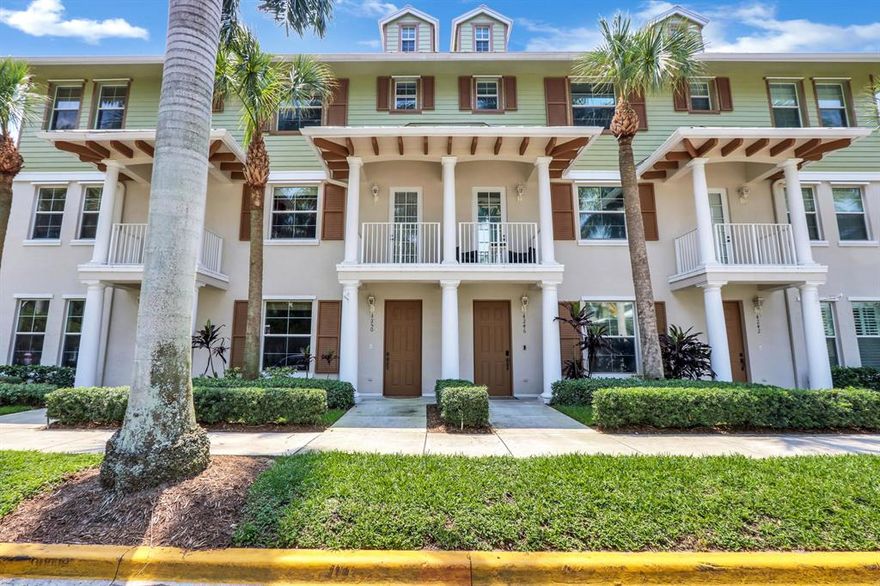 Beautiful views of pool and green space from this live/work unit. The 1st floor has a work space with a bathroom which could also be used for guests or a den. Extra long driveway which allows for extra parking. AC Replaced in 2017.Walk across the street to the community pool!  Close to Downtown Abacoa, Roger Dean Stadium, Restaurants and more!