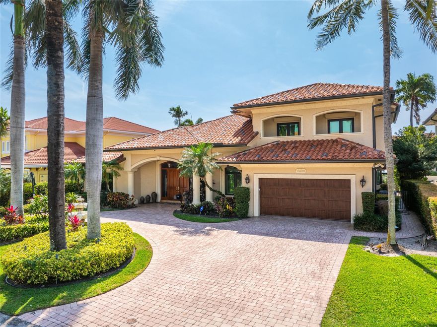 Turnkey, Southeast Waterfront with Amazing Sunrise Views! Spectacular home sits on Island of Lighthouse Point, minutes to Inlet and Atlantic Ocean, offering luxury, comfort and beautiful views throughout. Natural light filters through the hurricane windows, creating a welcoming and airy atmosphere with exceptional SE views. You'll be living in style, embraced in refreshing energy and warm feeling of this professionally decorated home. The well-designed floor plan offers privacy and communal spaces, while the outdoor living areas are perfectly appointed for entertaining. New, New, New: Roof/Gutters/Patio and Concrete Dock, Designer Landscaping and Lighting, New Impact Windows/Sliding Doors/Garage Door, All New AC's, W-Heater.