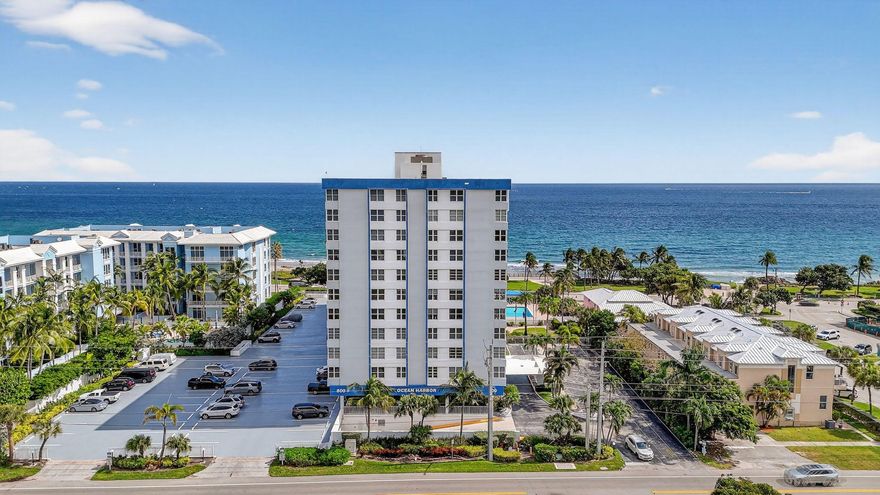 Enjoy oceanfront living at its best in this updated 3BR/2BA at The Ocean Harbor on Deerfield Beach. Features include new fridge and fixtures (2024), motorized bedroom shades, and stunning coastal views. Amenities include a private beach area, heated pool, gym, two rec rooms, and a mailroom. One garage space (#36), an additional outdoor spot, and a private storage unit are included. The building hosts regular community events, offering a friendly, resort-style atmosphere just steps from the sand.