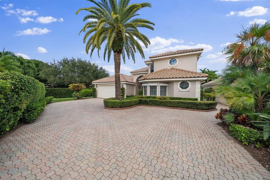 Rarely offered four bedroom waterfront home in Southern Cay with a private screened pool/patio, a private dock on navigable water with Intracoastal access, a brand new roof (2021), complete hurricane protection and a full house generator.  This home offers over 3,450 s.f. of living space featuring formal living and dining areas with cathedral and volume ceilings, an open kitchen with a breakfast area an adjoining family room, a private office, and the addition of a second floor with a generously sized guest suite.  This home offers long serene water views and its exterior features include an oversized screened/covered patio with a private pool, cabana bath, an attached two car garage and a separate golf cart garage.  This home has complete hurricane protection and a full house generator.