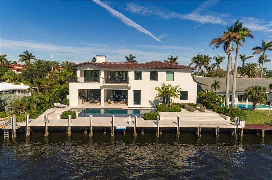 Over-the-Top New Construction ~ A True Modern Masterpiece! Just off the Intracoastal w/100' of water frontage on the deepest canal in Fort Lauderdale. Extraordinary finishes and meticulous attention to detail throughout make this unique estate absolutely remarkable. Over-sized master suite w/dual baths Sought-after Harbor Beach location provides quick and easy ocean access, quick walk or bike ride to Fort Lauderdale Beach, close proximity to major highways, & the International Air & Sea Ports.