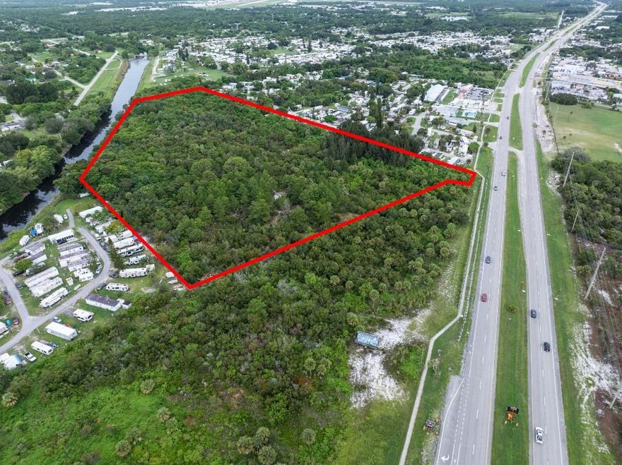 Exciting development opportunity! Prime multi-family development site consisting of 17 acres, located on North US #1 between Vero Beach and Fort Pierce. This area is rapidly growing and is less than half a mile from a Publix shopping center and the Causeway to North Hutchinson Island. The site boasts 870 feet on the Taylor Creek waterway, which adds to its appeal. Potential density up to 12 units per acre