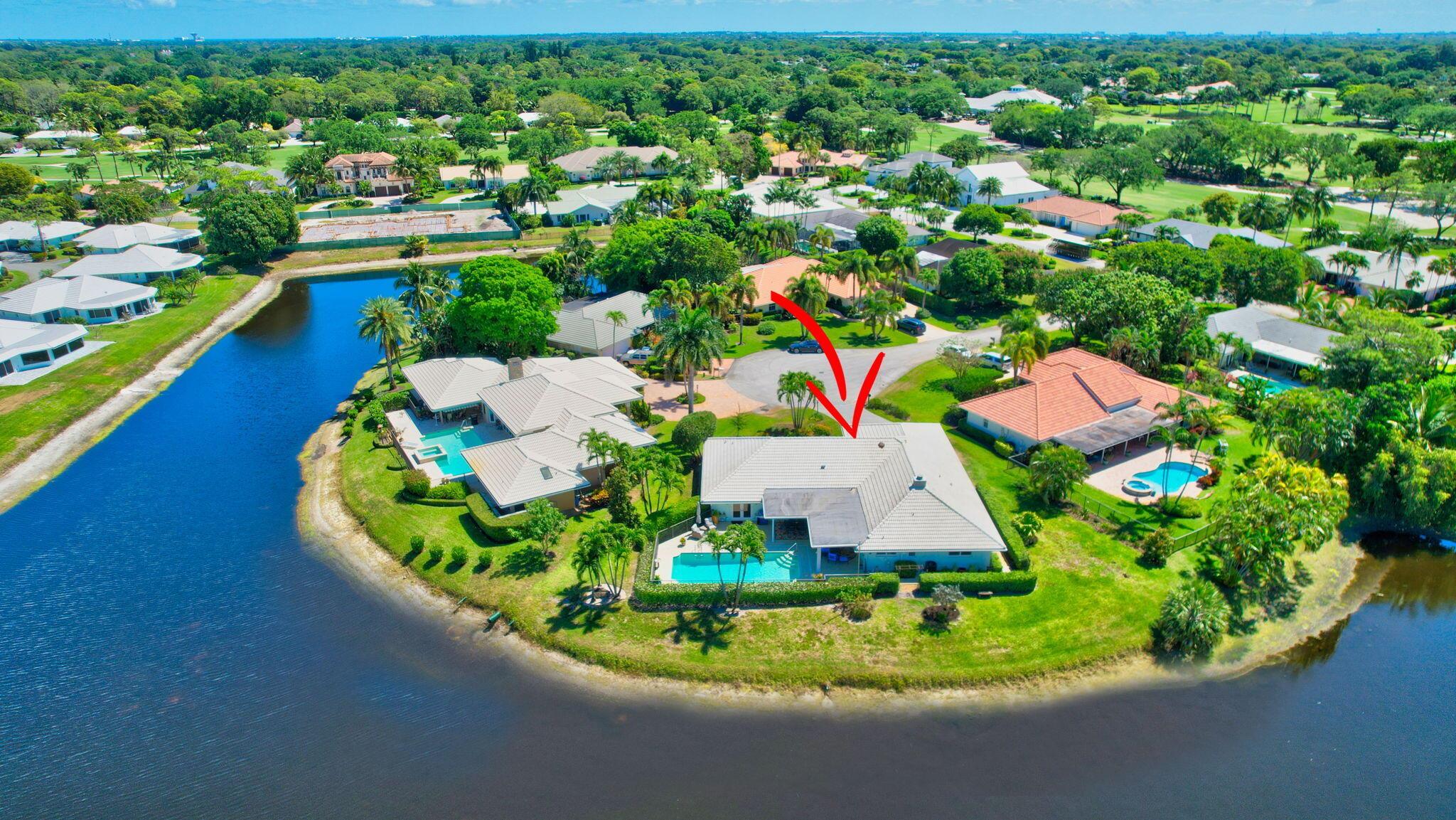 Welcome to this stunning 4-bedroom, 3.5-bathroom, 2-car plus golf cart garage, pool home nestled in the vibrant private country club of Delray Dunes. Boasting a rare blend of elegance, functionality, and luxury, this residence has been meticulously renovated throughout, offering a plethora of upgrades and modern amenities. This home underwent a remodel featuring hurricane impact windows/doors, beautiful beach wood look Porcelain Tile flooring, custom baseboards, moldings and window treatments throughout. The kitchen is a chef's dream! It underwent a stunning transformation showcasing the euro leather finish cabinets, upgraded hardware and quartz countertops with an oversized kitchen island and Kitchenaid stainless steel appliances. The expansive master bedroom has custom built-ins and