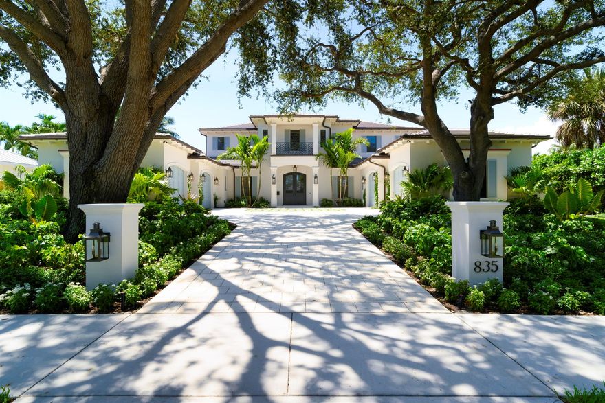 ''The Hammock'' Estate located at 835 Country Club Drive in the sought after Village of North Palm Beach is the latest from RJS Builders. 8,924 total sq ft and 5,770 sq ft under air. 6 bedroom, 7 baths, office, cabana, guest casita, 94 feet of water frontage, dock, pool and spa. Custom details of Marble, hardwood floors, hand-selected finishes, and old-world charm with a fresh, modern twist. Step outside to a beautiful backyard with a summer kitchen, cozy cabana with fireplace, and a guest casita perfect for guests or quiet retreats.