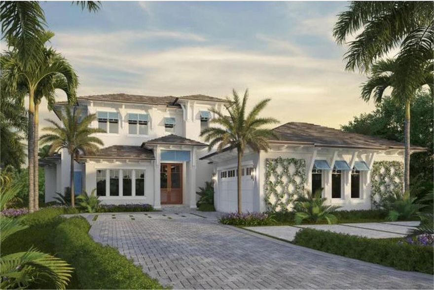 This amazing BUILDING LOT is available for immediate permitting. The survey is in photos, the lot is cleared and ready to go. Located in Jupiter Hills Village, one of the most sought after Golf Community's in the state, this land opportunity awaits the astute buyer.  The featured rendering is only one of the many options available for consideration. Views of two golf courses can be attained as well as a floor plan that works for any size family.  The community is unique with wonderful neighbors and the location is second to none.  The intracoastal located just across US-1 offers boating options. A short ride to world class restaurants and every support service, this location has it all. Come build your dream home, you will not be disappointed.