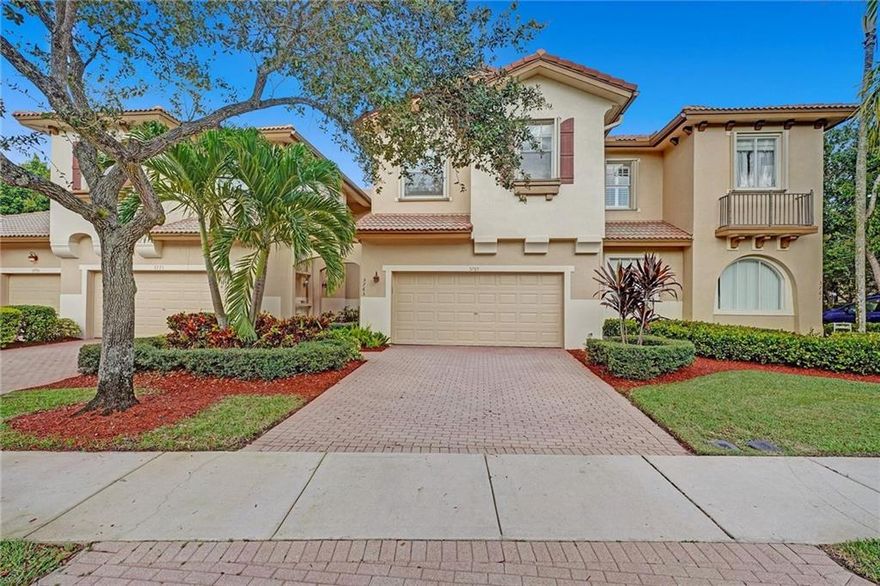 Amazing opportunity to own this large 2,200 SQ FT home which features 3 Bedrooms / 2.5 Bathrooms. Vaulted Ceilings. Located in the prestigious Tuscany inside of Heron Bay. Small private backyard. All bedrooms are upstairs. Large Master Suite with 2 spacious walk-in closets. Bathroom has a separate tub and shower. Full utility room upstairs with a washer and dryer. 2 car garage. Home has Hurricane protection either impact windows or accordian shutters. Resort style amenities with 3 community pools, tennis courts, 2 Gyms, playgrounds, 2 Clubhouses. Walking distance to a private community pool only for Tuscany residents. All A Rated schools. Close to shopping, highways, parks, and restaurants.