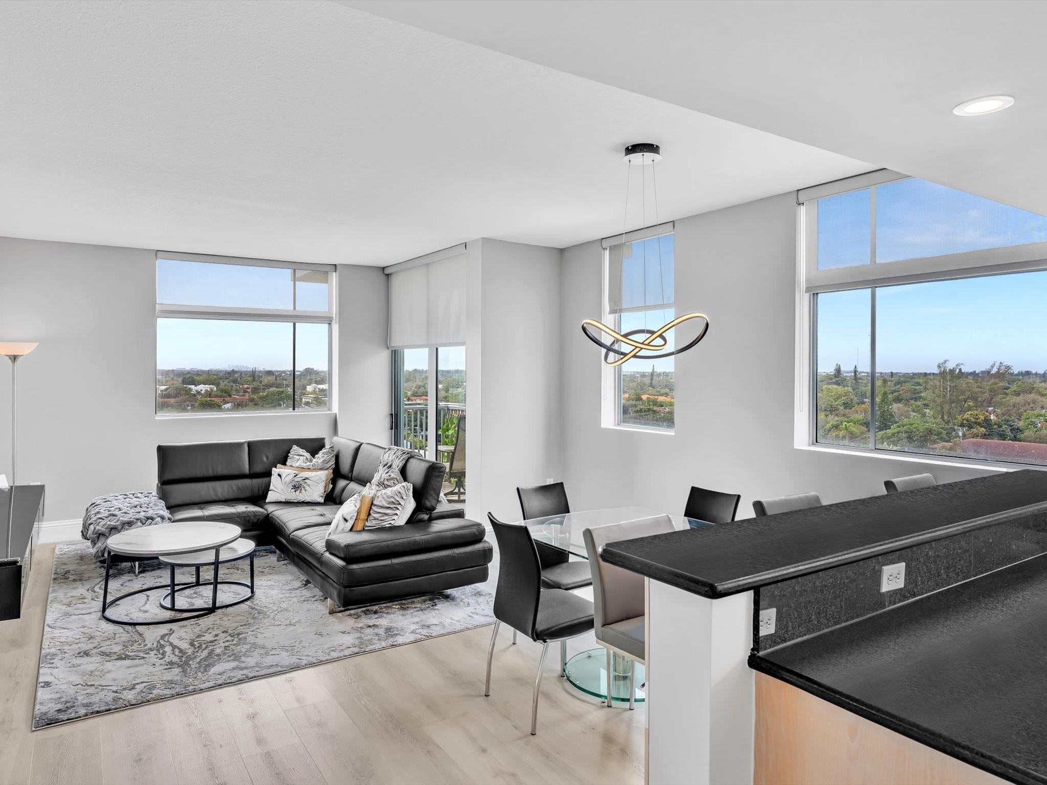 Welcome to this stunning and fully furnished 3 bedroom, 2 bathroom rental located in the vibrant city of Hollywood. This contemporary-style corner unit offers a luxurious living experience with an array of modern amenities. With three balconies providing stunning views, inclusive WiFi, doorman services, and valet parking for two vehicles, this rental is perfect for those seeking comfort, convenience, and a touch of elegance. The apartment showcases a tasteful contemporary design, featuring sleek finishes, stylish furniture, and modern decor throughout. This rental is elegantly furnished, offering a turnkey living experience for your utmost convenience. Situated in the heart of Hollywood, you'll have easy access to dining, shopping, entertainment, airport and the beaches.