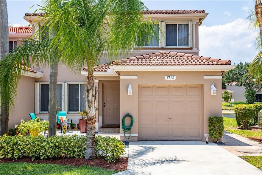 Welcome to "Harmony Lakes", the neighborhood that lives up to its name! This beautifully maintained, rarely available 4 bed/2.5 bath CORNER cul de sac townhome has a 1-car garage, & 3 car driveway. The property is located on a gorgeous lakefront lot, has a screened patio, extended back patio & accordion hurricane shutters. The home boasts NUMEROUS NEW UPGRADES: A/C unit, hot water heater, kitchen appliances, washing machine, fans inside & out, waterproof flooring downstairs, carpeting upstairs, outlets & light switches, garage door lock, knock-down ceiling & paint throughout. Special touches include gutters, an RV plug & sidewalk alongside the house, PLUS a NEW front patio. Low HOA,Top schools, highway access, shopping, houses of worship,parks. Make this house YOUR "Home Sweet Home" TODAY!