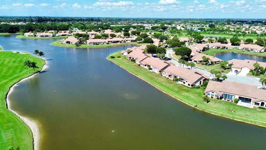 This beautiful 3-bedroom, 2-bath villa is a must-see--priced to sell. Located in one of Aberdeen's sought-after all-age communities in Boynton Beach, this home welcomes pets and offers exceptional value. The HOA includes cable, WiFi, lawn and tree care, roof repair, and security. Step inside to a light and bright spacious layout featuring volume ceilings and breathtaking garden and golf course views. The kitchen offers wood cabinets, granite countertops, and an eat-in breakfast nook. Relax in the glass-enclosed, air-conditioned lanai overlooking the serene outdoors. State-of-the-art amenities, including a resort-style pool, fitness center, tennis, pickleball, card room, and golf. Mandatory membership to the Aberdeen Country Club is required, with a one-time joining fee of $90,500.
