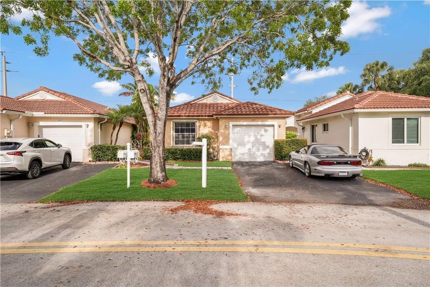 Welcome to the sought-after Silver Lakes community! This immaculate villa, in the Misty Bay development, encompasses over 1100 sq. ft. of open & luminous living spaces. The home features 2BD & 2BA + 1 attached car garage, a concrete patio & privacy fence that is ideal for relaxing & entertaining guests, as well as a fully paved driveway & garage that offers ample parking for up to 4 vehicles. The home was re-piped in May 2023! & comes equipped with a metal roof (2009), newer A/C (2018), & complete hurricane accordion shutters. SilverLakes is an amenity-rich community centrally located in West Pembroke Pines offering residents a variety of pools, playgrounds, pavilions, basketball & volleyball courts, private recreational parks, bbq areas, a boat ramp, etc. Equal Housing Opportunity.