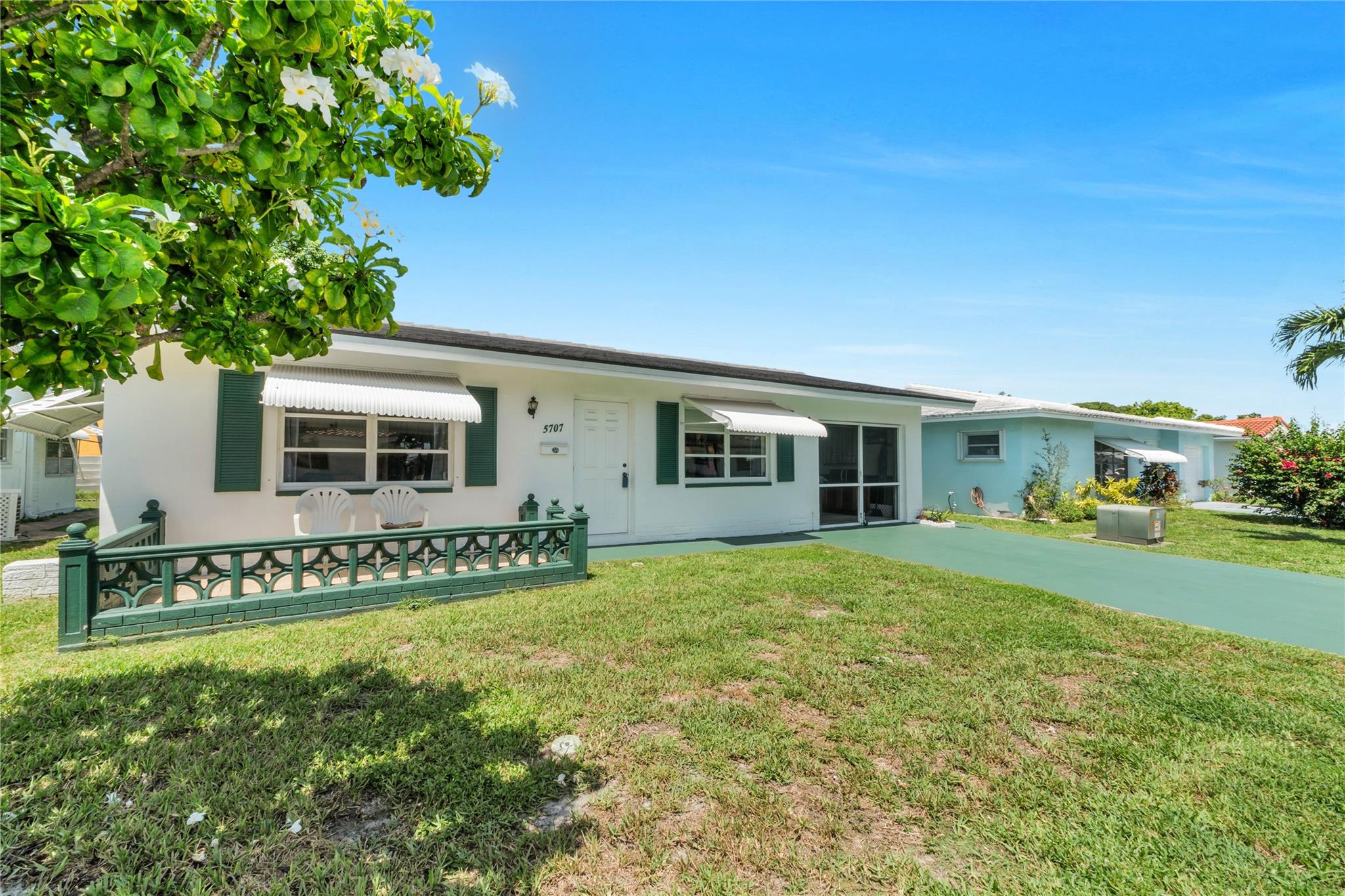 Charming 2 bedroom 1 bath home located in the quiet community of Fairhaven 11. Home is conveniently located near shopping, entertainment, and medical facilities. The Sawgrass Expressway is only 2 miles away. Large and spacious kitchen which includes a dinning area. Bathroom updated to a walk-in shower, porcelain tile and a new vanity. Be worry free knowing that all major repairs have been updated as followed: new roof January 2023, new air conditioner September 2022, new electrical panel and wires September 2024.