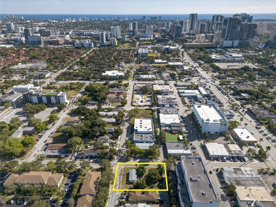 Redevelopment Opportunity in Downtown Fort Lauderdale located one block north of Broward Boulevard. This Property consists of two Lots making up an end cap with street frontage on three sides. The lot is 14,000 sq feet (100 x 140) and zoned RMM-25. There is currently a small duplex on the site which is rented and may generate income during the planning/design and permitting phase. Approximately 6 Blocks to the Brightline Station and Approximately 6 Blocks to the Performing Arts Center. This sale includes two lots with two folio numbers.