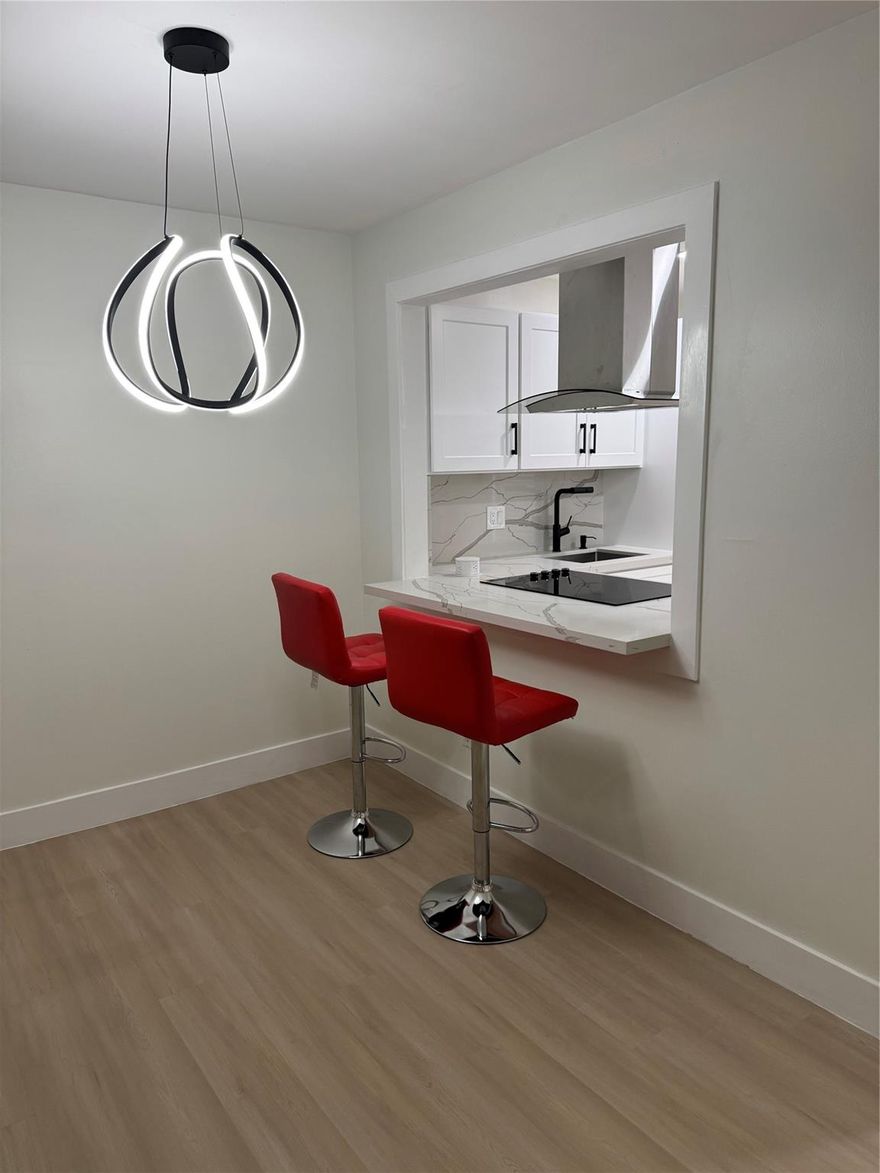 Step into modern comfort with this beautifully remodeled 1 bed/1 bath condo, perfectly designed for both style and function. Featuring brand-new luxury vinyl plank flooring throughout, this home offers a sleek and durable foundation for everyday living. The kitchen is a true showstopper, boasting quartz countertops, stainless steel appliances w/premium microwave oven combo—custom cabinetry. Whether you love to cook or entertain, this space is designed to impress. The bathroom has been tastefully updated with contemporary finishes, and the spacious bedroom to include a beautiful closet. Conveniently located. This move-in ready condo is ideal for first-time buyers & downsizers. Don’t miss your chance to own this turnkey gem! 55+ community HOA requires 675 credit score 25K household income!