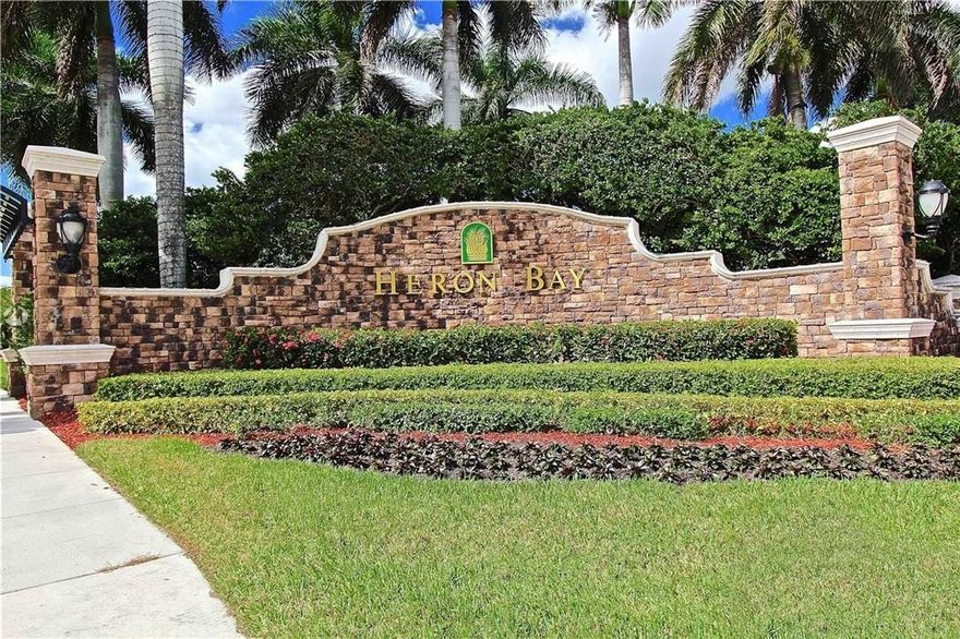 This PERFECT and hard to come by coach home in the exclusive community of Heron Bay offers this 3 bedrooms 2 bath, Gorgeous Lake View corner 1st floor Coach Home with upgrades throughout. More photos of unit will be coming soon.
