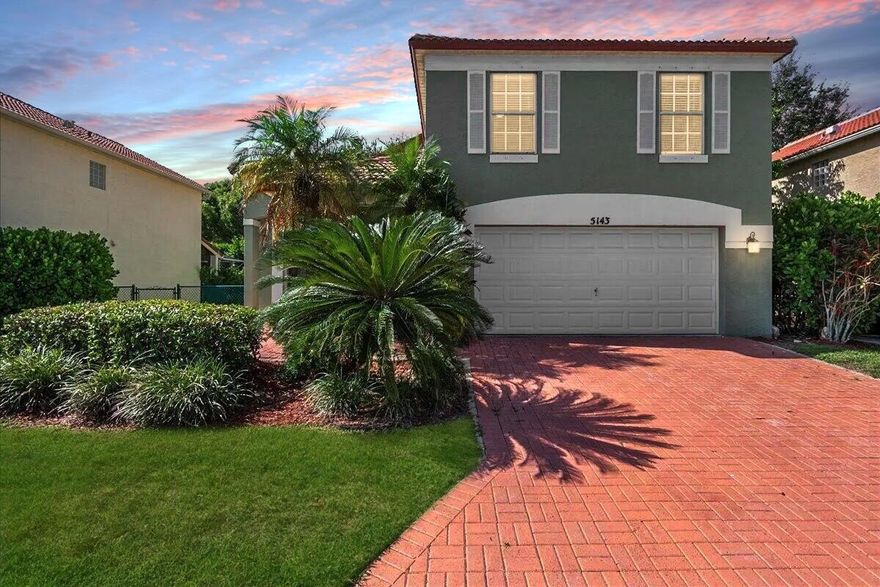 For Rent or Sale - Gorgeous CBS 4 Bedroom, 2.5 Bathroom, 2-Car Garage home in the highly sought-after gated community of Woodbine. Recently updated with a brand-new kitchen featuring stainless steel appliances, new flooring, and fresh paint throughout. The first-floor master suite offers double door entry, a spacious ensuite bath, and ample closet space. Main level living includes laminate flooring, a screened-in lanai, and a bright breakfast area. Upstairs boasts a large loft, three bedrooms, and a full bath. Enjoy a private backyard perfect for entertaining. Woodbine offers 24/7 guard-gated security, low HOA fees, and resort-style amenities including pools, tennis, fitness center, and more--all in a prime Palm Beach Gardens location.